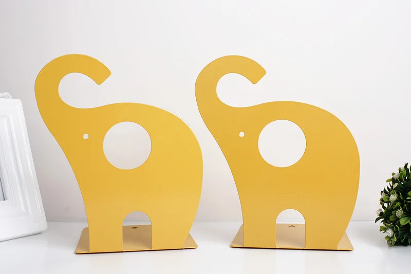 Girafa e Elefante Estande dos Desenhos Animados de Metal Novo Bonito Livro Estante Leitura Titular Prateleira 2 Pçs - Set 12 metal estante leitura livro titular prateleira
