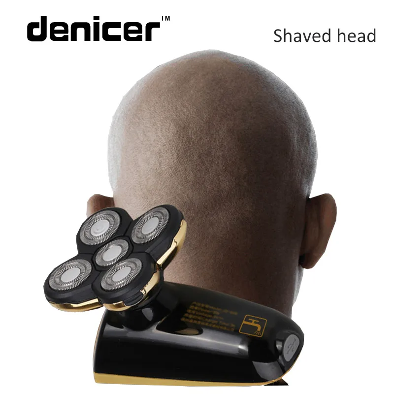

Denicer Electric Shaver Men Head Polish Hair Trimmer USB Rechargeable Razor 5 blade Shavers Washable 3D Floating Shaving Machine