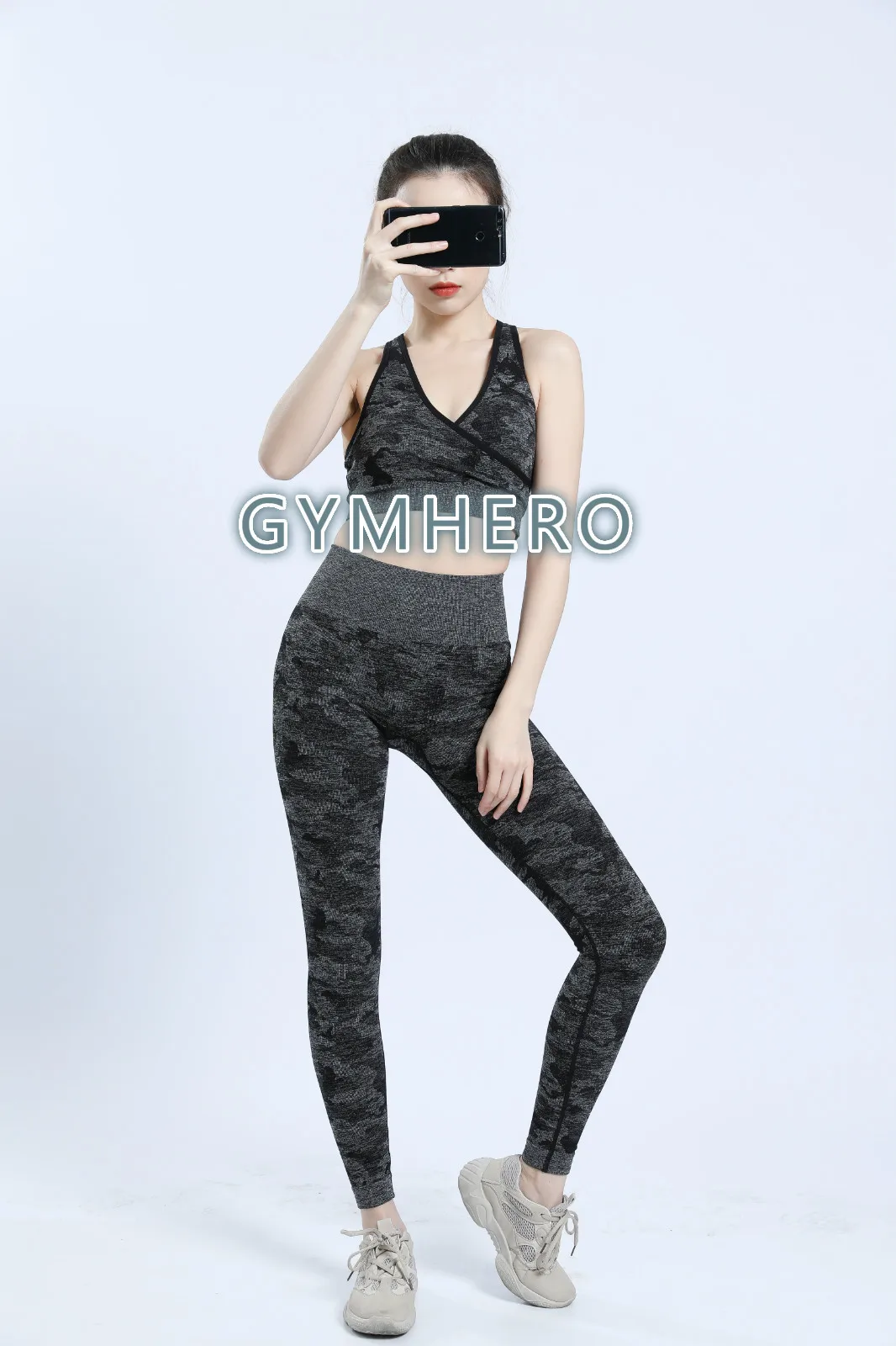 

Colorvalue Women's Pink High Waist Yoga Pants Seamless Sport Leggings Tummy Control Workout Running 4 Way Stretch Running Tights