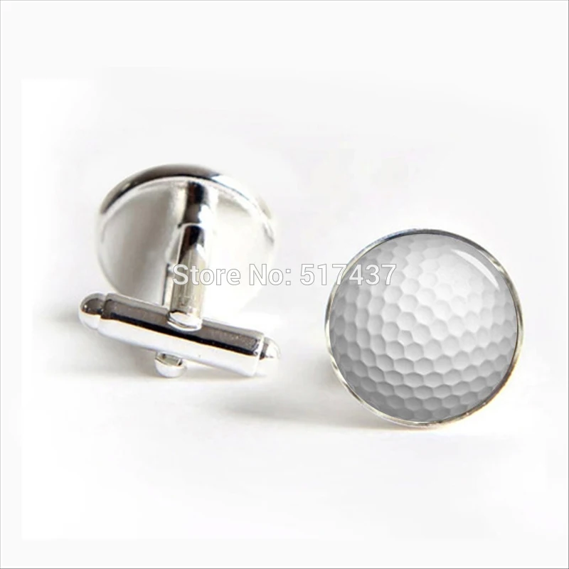 2017 оптовая продажа гольф Бальные Запонки Гольф модные стекло запонки бренда для