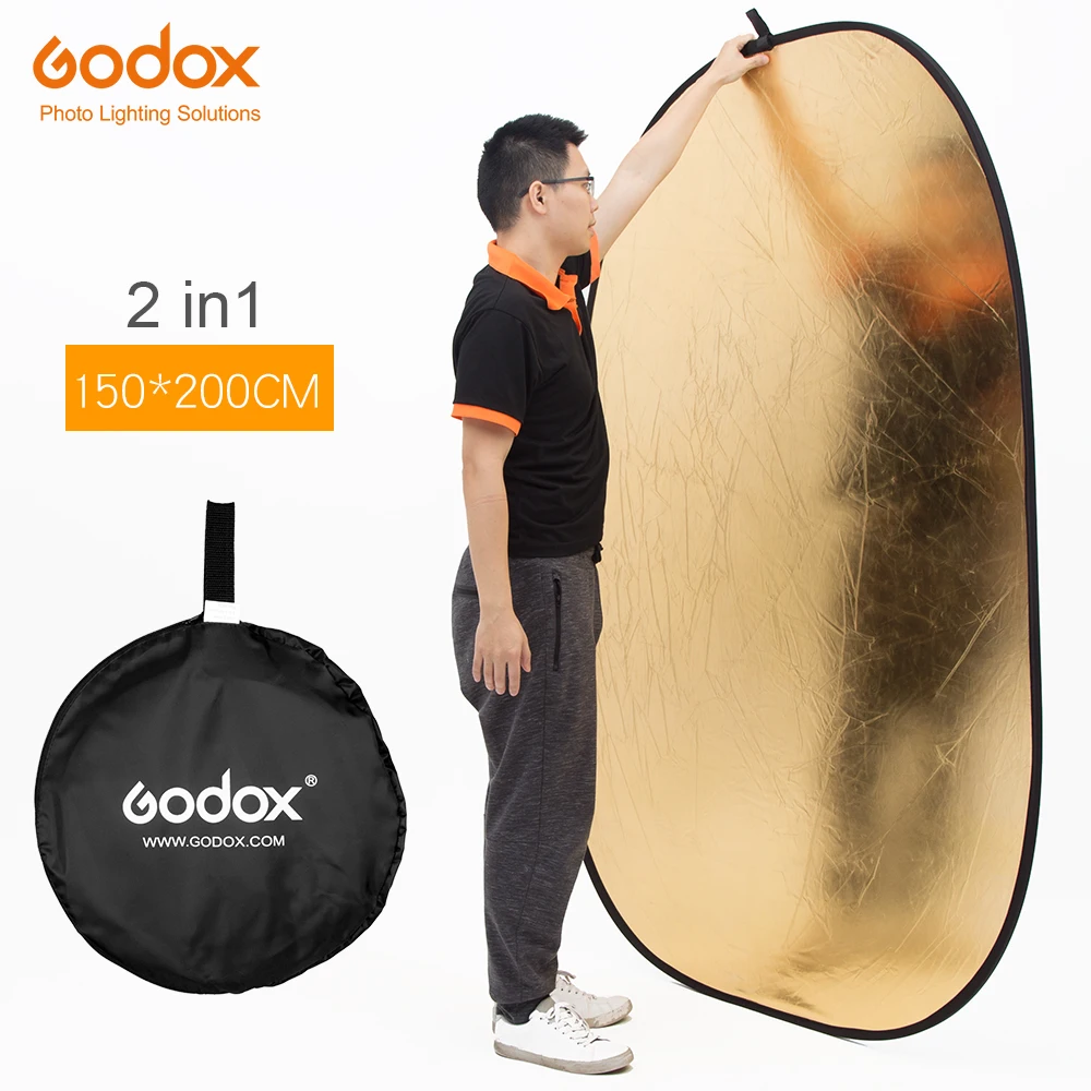 

Godox 2 in 1 150x200cm Portable Oval Multi-Disc Reflector,Collapsible Photography Studio Photo Camera Lighting Diffuser/Reflecto