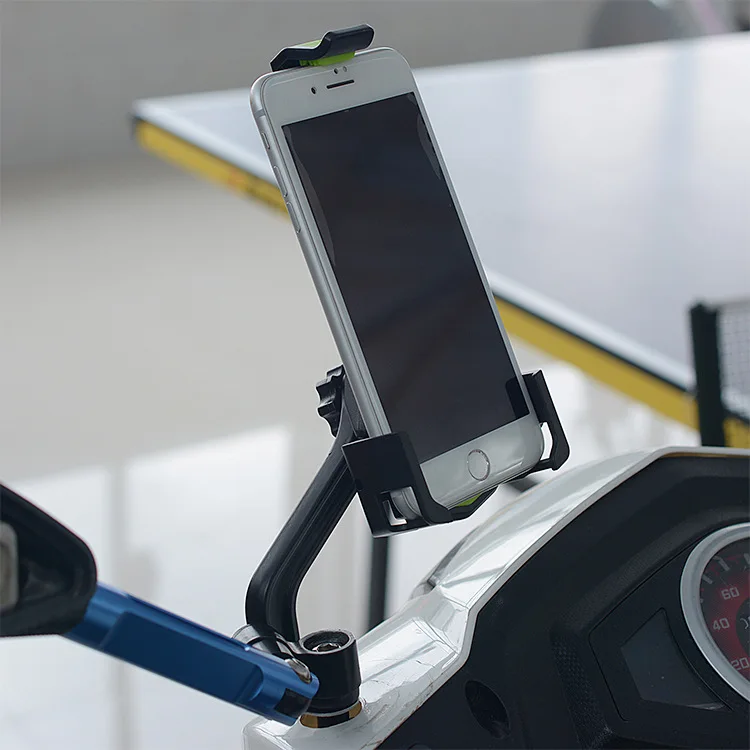 

Motorcycle Mirror Mount Phone Holder Stand Scooter Rear View Mount Cell Phone Bracket Stand for 3.5-6.5 Inch Mobile Devices