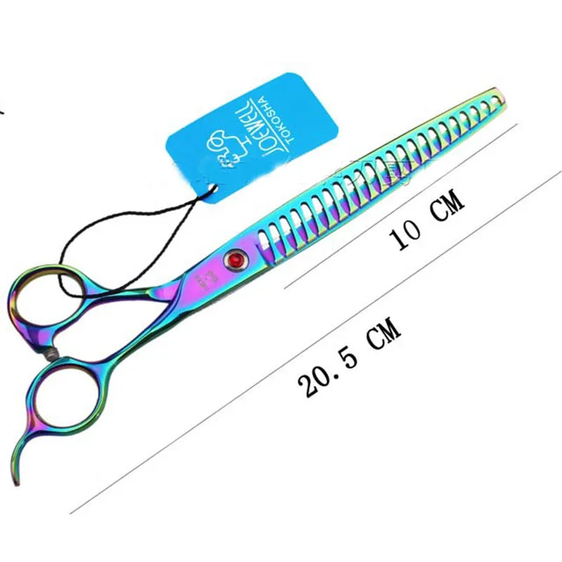 8inch Rainbow Shark Pet Scissor 50 Thinning Rate Dog Cat Grooming
