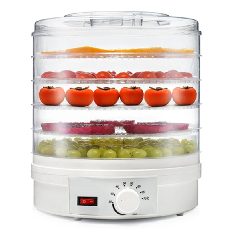 Food Dehydrator Fruit Vegetable Herb Meat Drying Machine Snacks Food Dryer With 5 Trays Us Plug