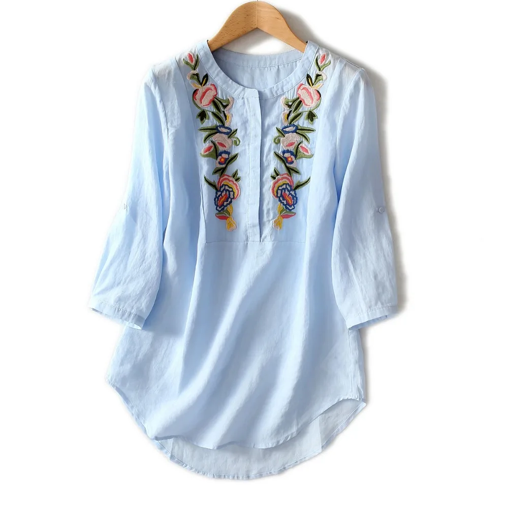 blusa bordada feminina site