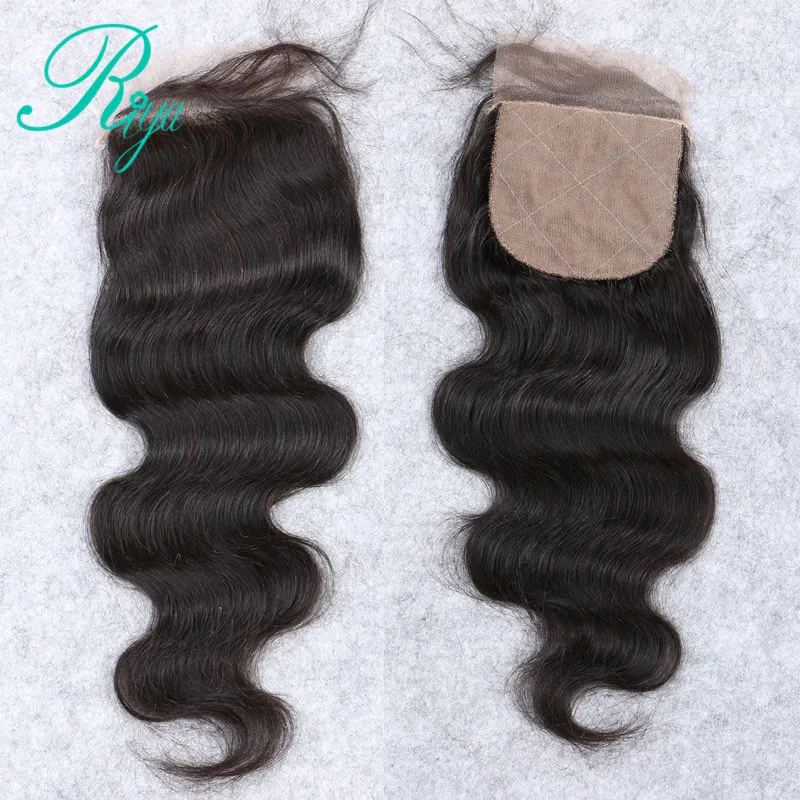 

Riya Hair Peruvian Body Wave Silk Base Closure Silk Top Closure With Baby Hair Hidden Knots Human Hair Three Part Lace Closure