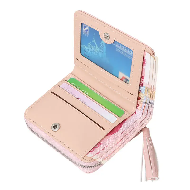 Short Tassel Women's Wallets Multifunction Lady Mini Purse Card Coin Purse clutch portfel cuzdan billetera carteira 40MA1317