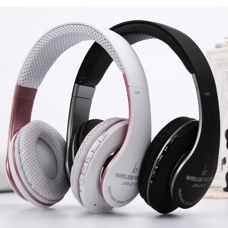 JKR-211B стерео Беспроводной Bluetooth гарнитура наушники спортивные наушники с микрофоном, FM радио устройство Hands Free для ПК телефонов