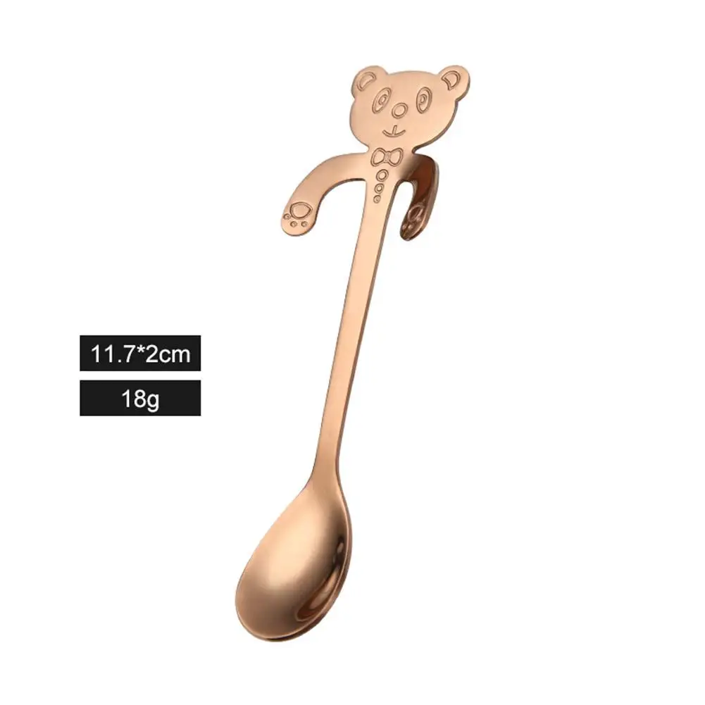 Ложка-мешалка из нержавеющей стали с изображением панды висячая ручка ...