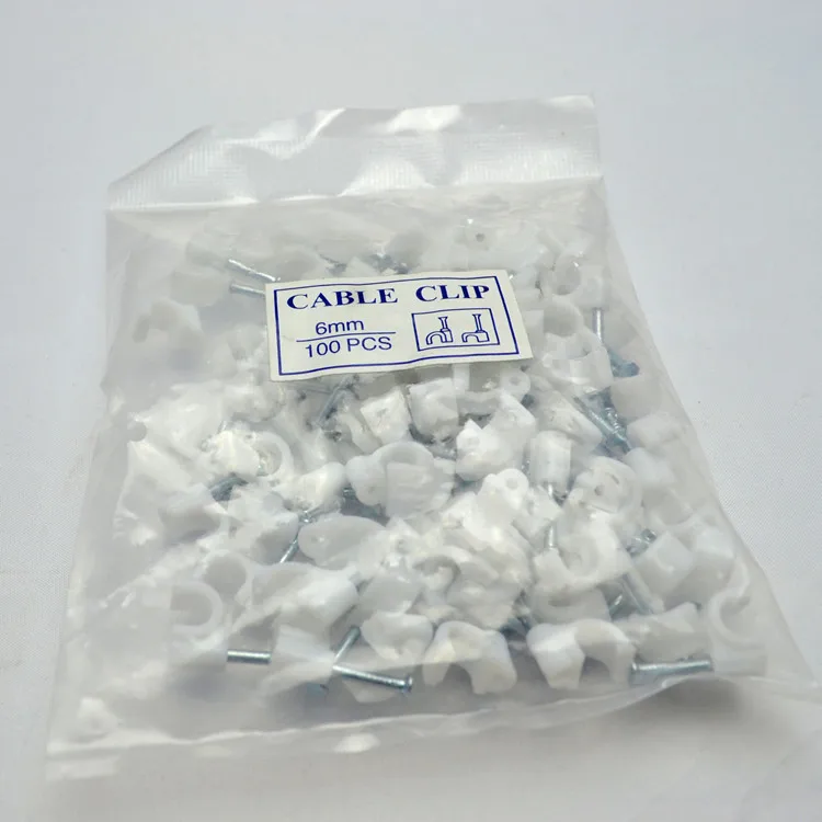 Round steel nail cable wire groove wall thumbtack fixing clip 1 grain