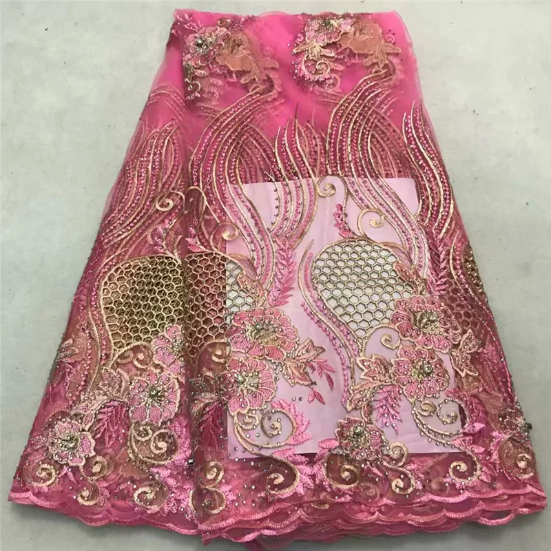 

ZQ!French Net Lace Fabric 2018 Latest African Lace Fabric With Embroidery Mesh Tulle Lace Fabric High quality Lace ! J90413