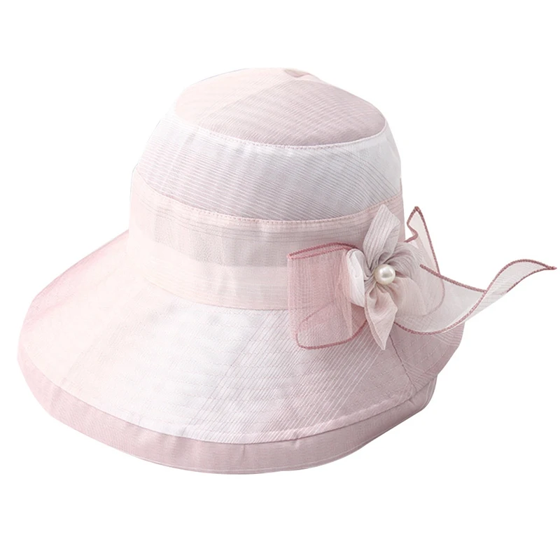 

2019 New Women Summer Fordable Sun Hat Lady Sun Visor Caps Girls Organza Hat Sea Beach Wide Brim Lady Sun Cap