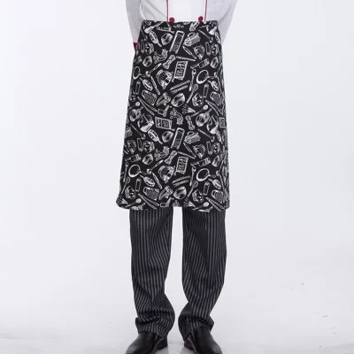 Высококачественные фартуки шеф-повара отель униформа для Шей-повара Униформа фартуки для ресторанов форма для шеф-повара рабочая одежда еда обслуживание - Цвет: Бежевый