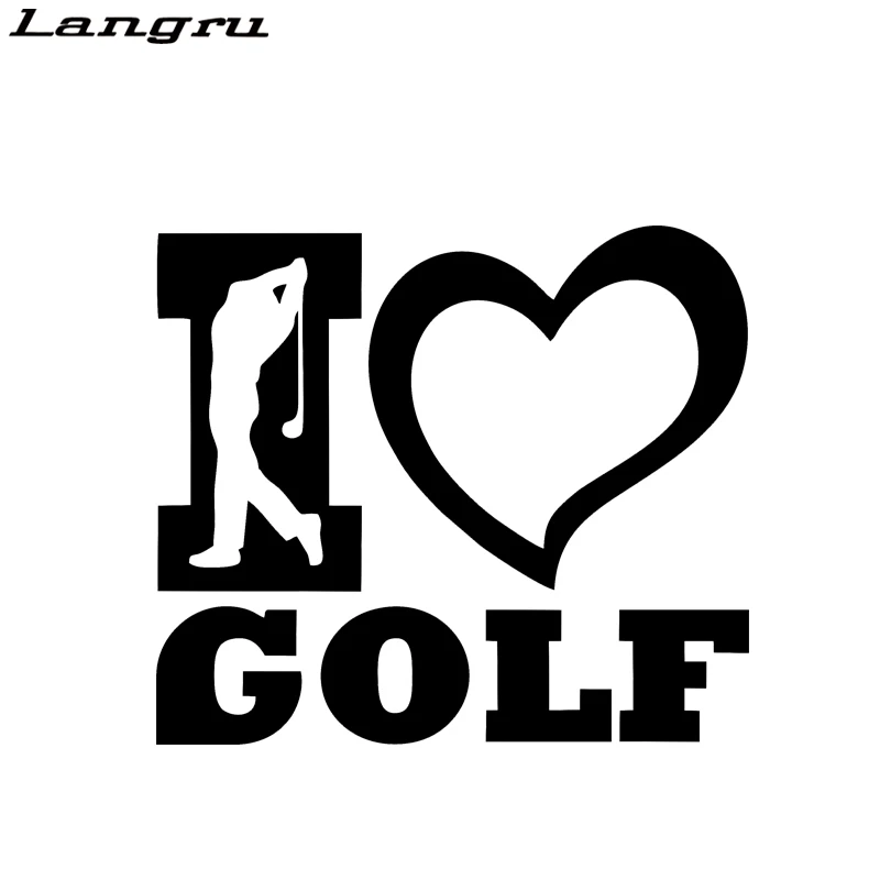 Langru горячая Распродажа I Love Golf Sports Car Styling наклейки автомобильное окно виниловые