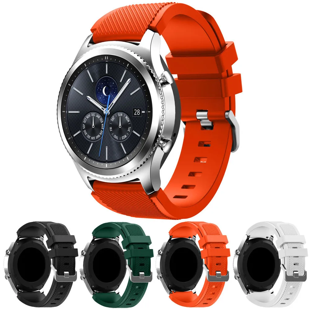 New Fashion 20mm silicone watch bands strap Sports Soft Silicone Bracelet Strap Band For Samsung Gear S3 Classic reloj
