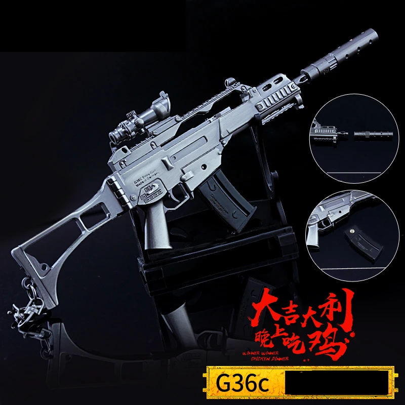 Game Playerunknown's Battlegrounds Cosplay Props PUBG 14Style MK60 Pistol Gun Metal Weapons Keychai