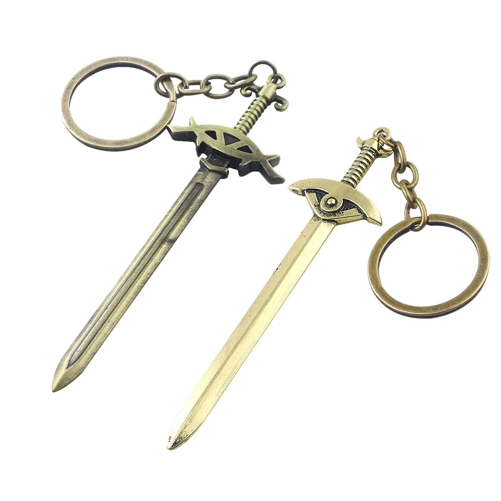 

Game Neverwinter Nights Sword Keychain Eye Logo Weapon Model Key Chain for Women Men Choker Keyring Jewelry
