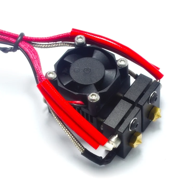 GIULY 3D Printer Parts E3D Chimera+ Double Color 2 In 2 Out Extruder with Seamless Fanduct