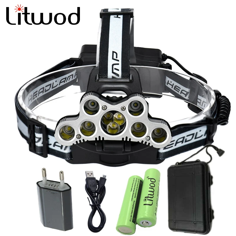 

Litwod z20 powerful 50000 lumens Led Headlamp Headlight head flashlight torch XM-L T6 head lamp USB rechargeable 18650 battery