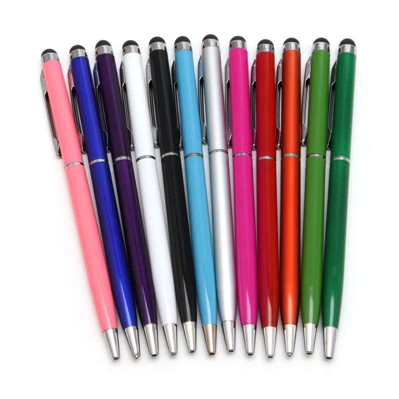 

New 2 in 1 Universal Touch Screen Ballpoint Stylus Pen For iPhone iPad Smartphone PC