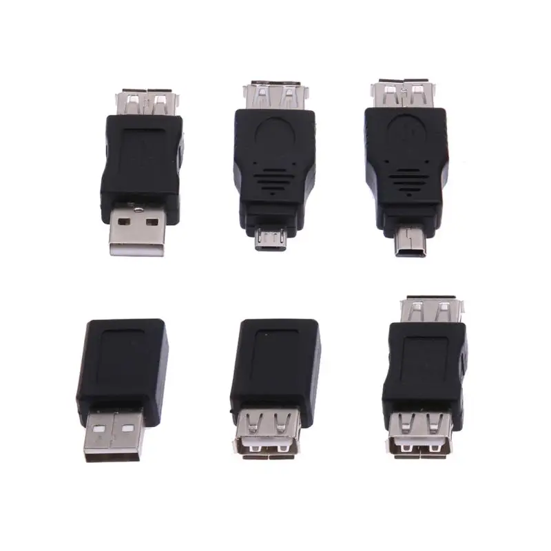 12 шт./компл. USB OTG адаптер разъем 5Pin Changer штекер к гнезду микро мини конвертер