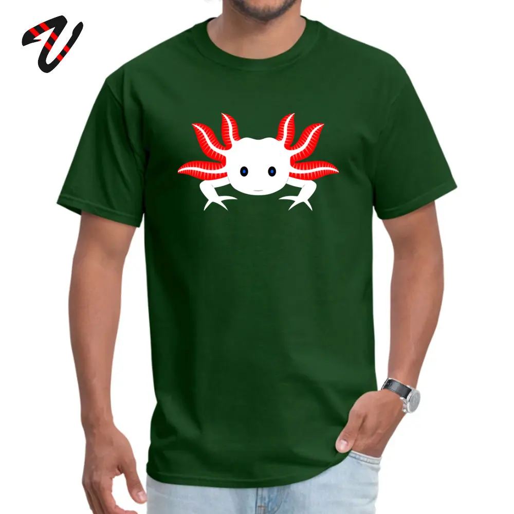Axolotl T Shirt Dominant Short Sleeve Design 100% Cotton O-Neck Mens Tops Shirts Design Tee-Shirt VALENTINE DAY Axolotl 9495 dark