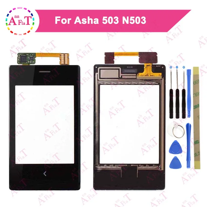

3.0" For Nokia Asha 503 N503 Touch Screen Digitizer Sensor Outer Glass Lens Panel Free plastic 3M glue