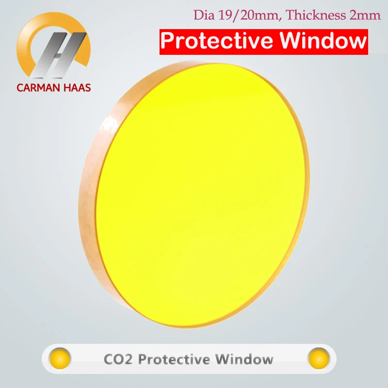 Carmanhaas CO2 ZnSe лазера защищает окно линзы защитный Стекло для лазерной резки диаметром 19/20 мм толщиной 2 мм