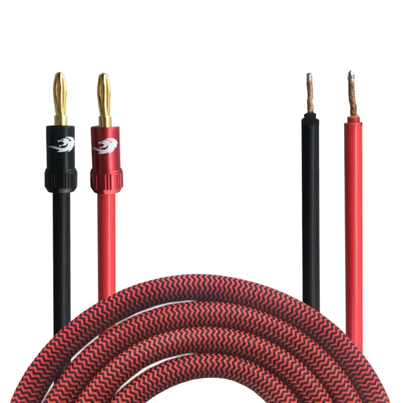 HIFI Speaker Cable Banana to Open Wire For Home Theater Multimedia