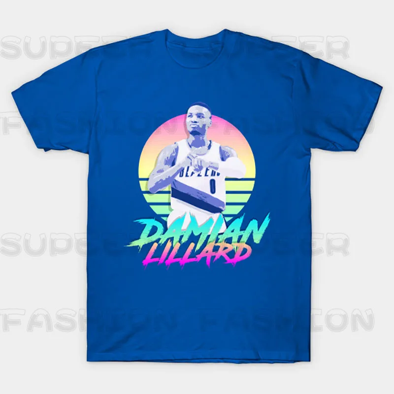 

100% Cotton Damian Lillard Retro Futuristic Aesthetic Kids T-shirt Summer 2019 Casual Funny Boys T Shirt Girls Tops ,dGKT103