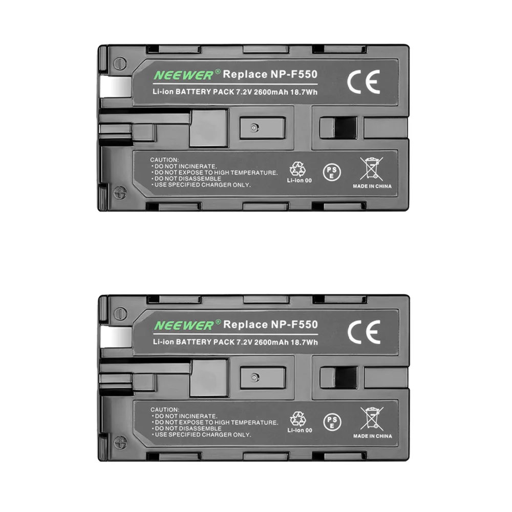 Neewer 2600mAh Sony NP F550/570 запасная батарея для HandyCams и других светодиодных видеокамер