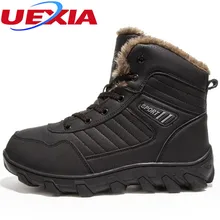 

Snowfield Leather Rubber Black Outdoor Sport Ankle Boots Men Shoes Flats Safety Fur&Plush Warm High Quality Motocycle Male Boot
