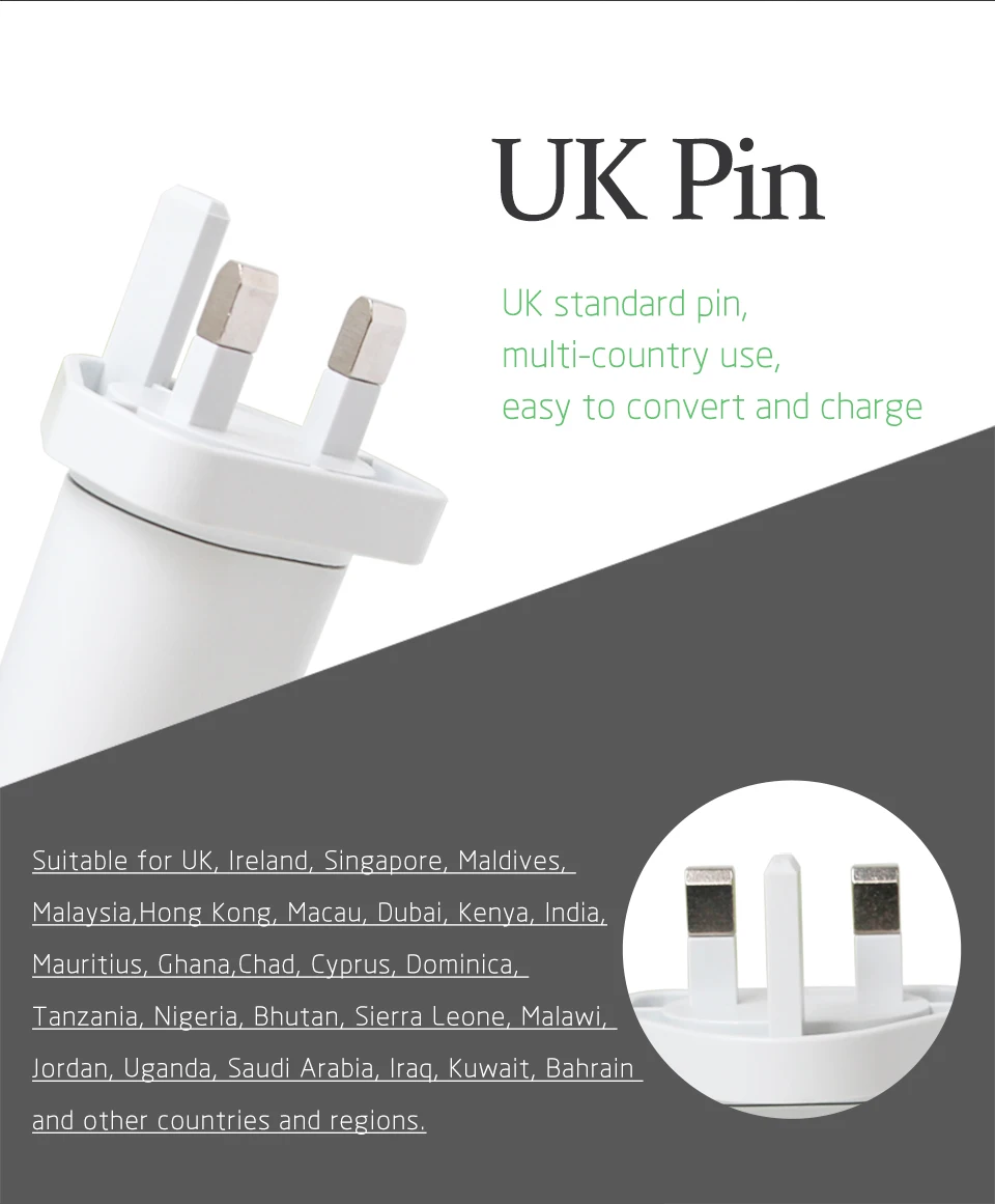 UK Mobile Phone Chargers Travel Wall Adapter Plug Electrical Power Socket Converter Dual USB Interface Laptop Charging (5)