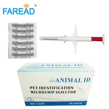 x60pcs RFID животных pet ID инжектор ISO11784 2,12x12 мм FDX-B Технология радиочастотной идентификации, стеклянная бирка имплантатор для собаки кошки идентификации