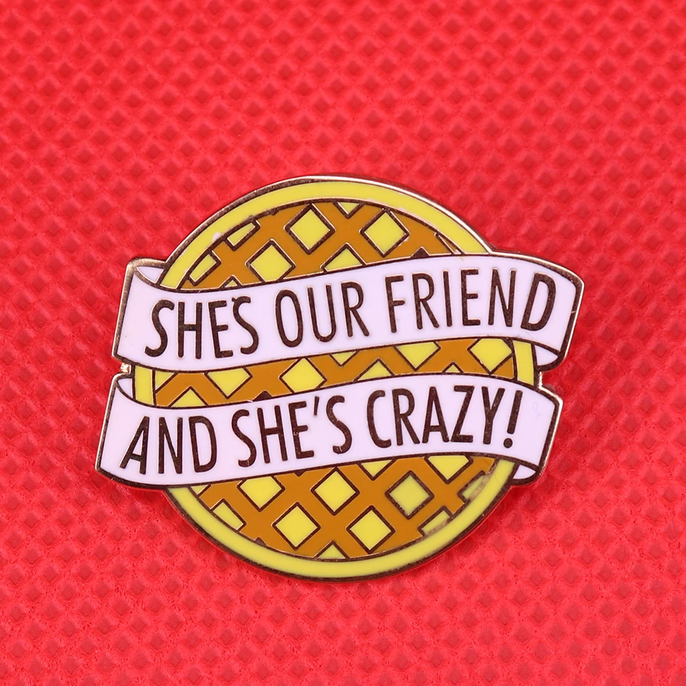 Stranger Things Enamel Pin Eleven Waffle Brooch Shes Our Friend And