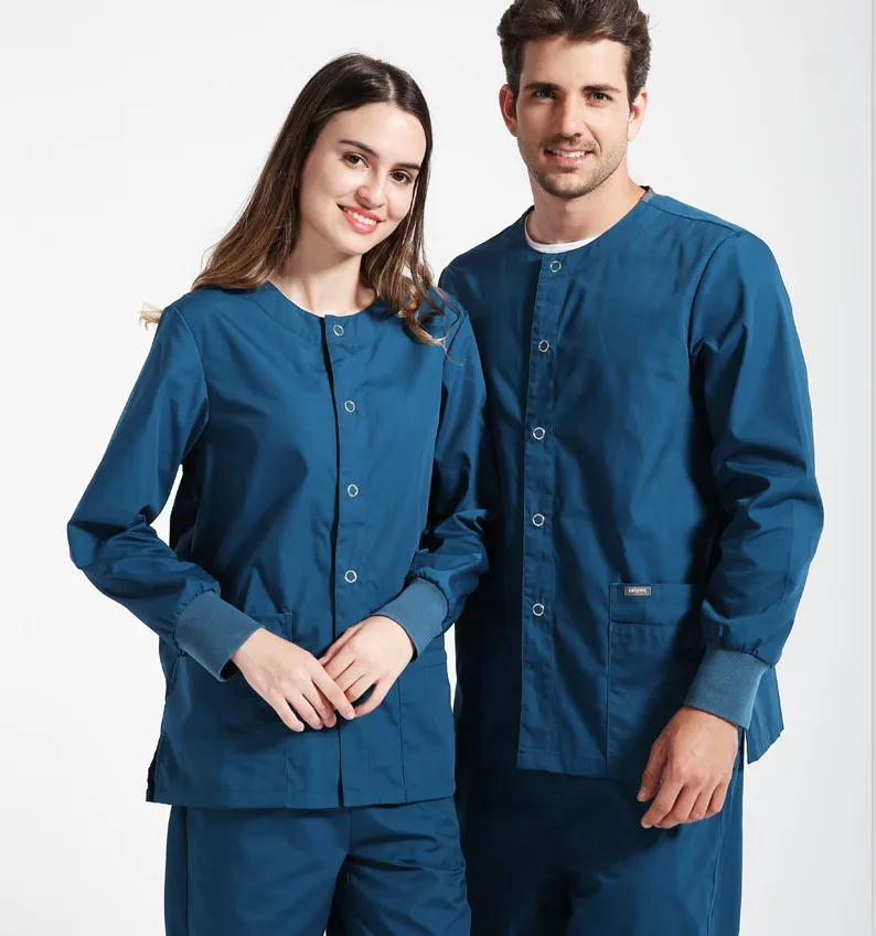 

2019 Unisex Hospital Lab Coat Women's Medical Scrub Jacket Pet Clinic Outwearing clothes Doctor Winter Working Uniform