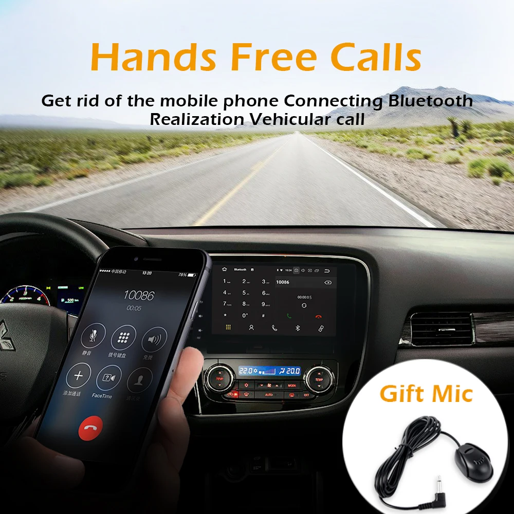 Excellent Android 9.0 2 din Car Radio Player for Mitsubishi Outlander Lancer EX ASX 2014 2015 with 7" HD Touch Screen Octa Core 32GB ROM 2