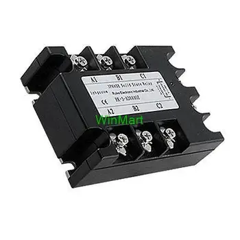 

AC to AC Three 3 Phase Solid State Relay SSR 40A 90-280VAC 380V AC