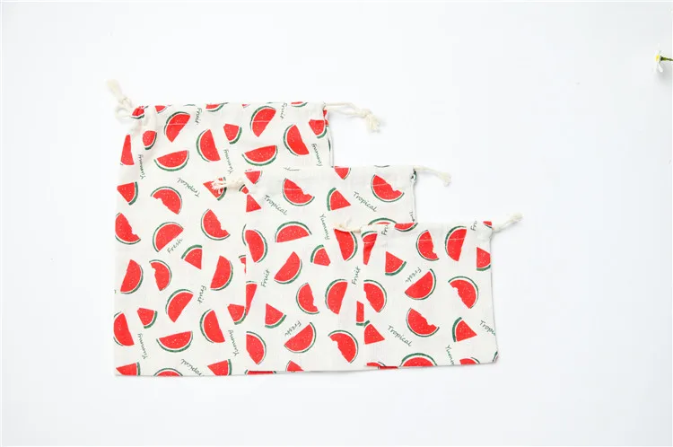 6 цветов Повседневная Женская Хлопковая сумка для покупок на шнурке эко многоразовая Складная Ткань для продуктов Нижнее белье Чехол для путешествий