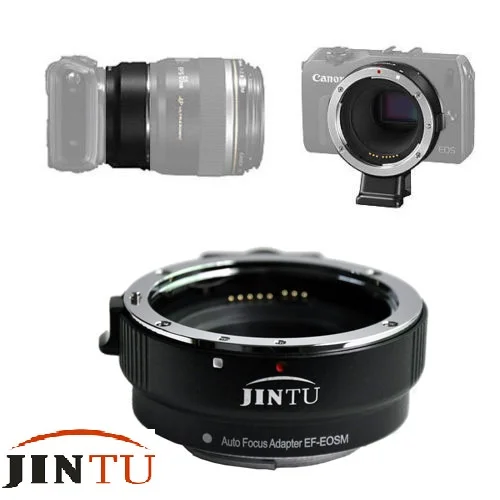 

JINTU EF-EOSM Electronic Auto Focus Lens adapter for Canon EOS EF EF-S lens to EOS M EF-M M2 M3 M5 M6 M10 Mirrorless Camera
