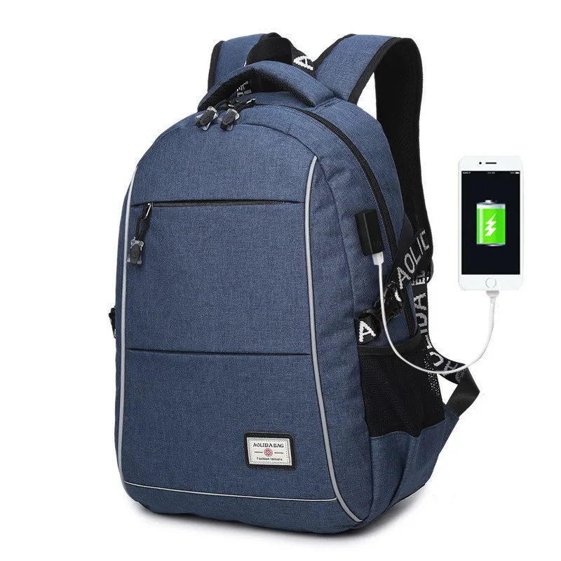 

Men Polyester Solid Big Shool Book Backpack for Teenager Preppy Style Boy Back Shoulder Bag Big Capacity Laptop Bags Wholesale