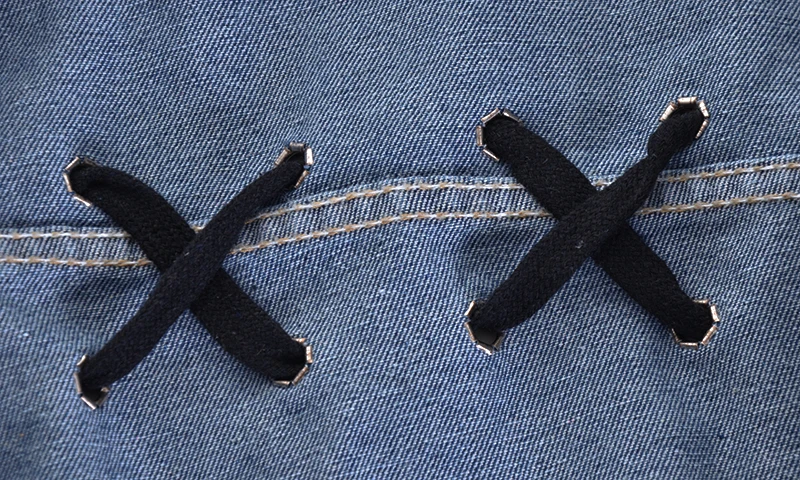Hee Grand/ Женская Осенняя джинсовая куртка на шнуровке с перекрещивающимися ремешками, джинсовое пальто большого размера в стиле бойфренда, Повседневная Верхняя одежда WWJ892