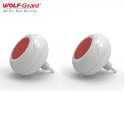 2 x Wolf-Guard Беспроводная внутренняя звуковая и Вспышка Сирена для домашней сигнализации система ЕС штекер 220 В 433 МГц/315 МГц