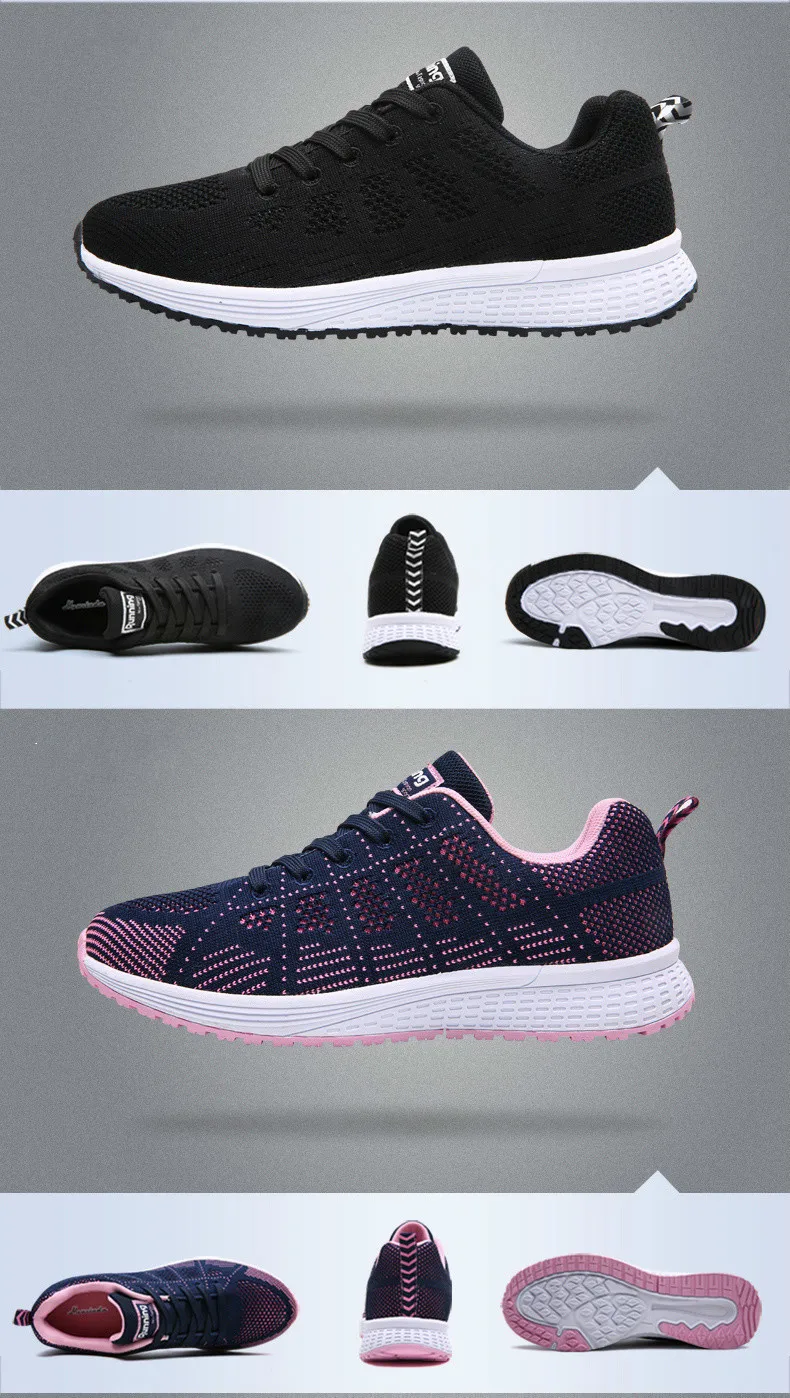 Спортивная обувь для женщин; обувь для тенниса; коллекция года; модные кроссовки на плоской подошве со шнуровкой из дышащего сетчатого материала; Повседневная обувь; Calzado Deportivo Mujer
