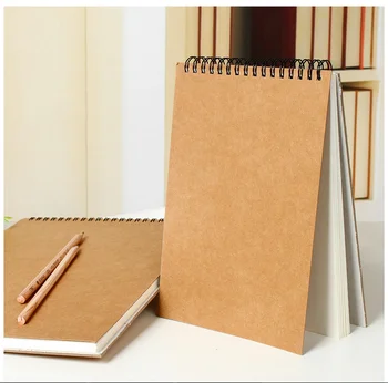 

A4 30 Sheets Sketchbook Diary Kraft Paper Notebook Stationery For Painting Drawing Graffiti Sketch Book Office School Supplies
