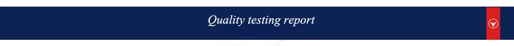 Quality testing report