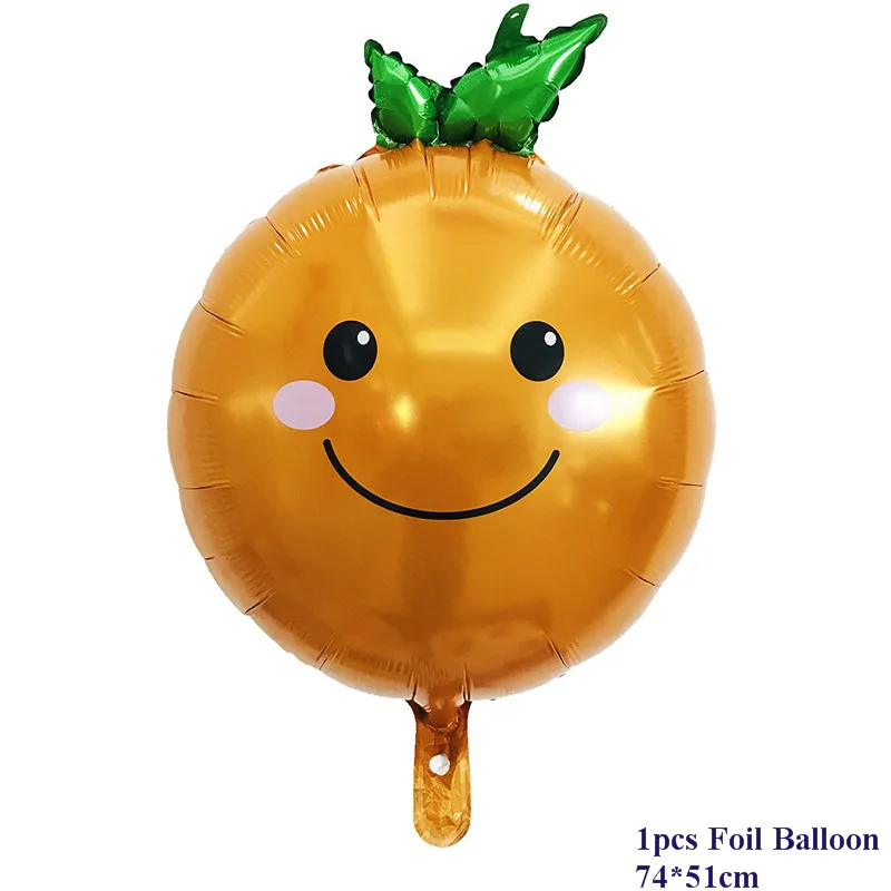 Hawaii тема вечерние Фольга воздушные шары для овощей и фруктов шары типа "банан" виноград клубника томаты летние украшения для вечеринки, дня рождения - Цвет: As Picture