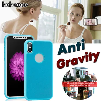

1000pcs Luxury Magical Selfie Nano Anti Gravity Nano Case For iPhone XS Max XR X 8 7 6 6S Plus Magical Sticky Absorb Wall Cover