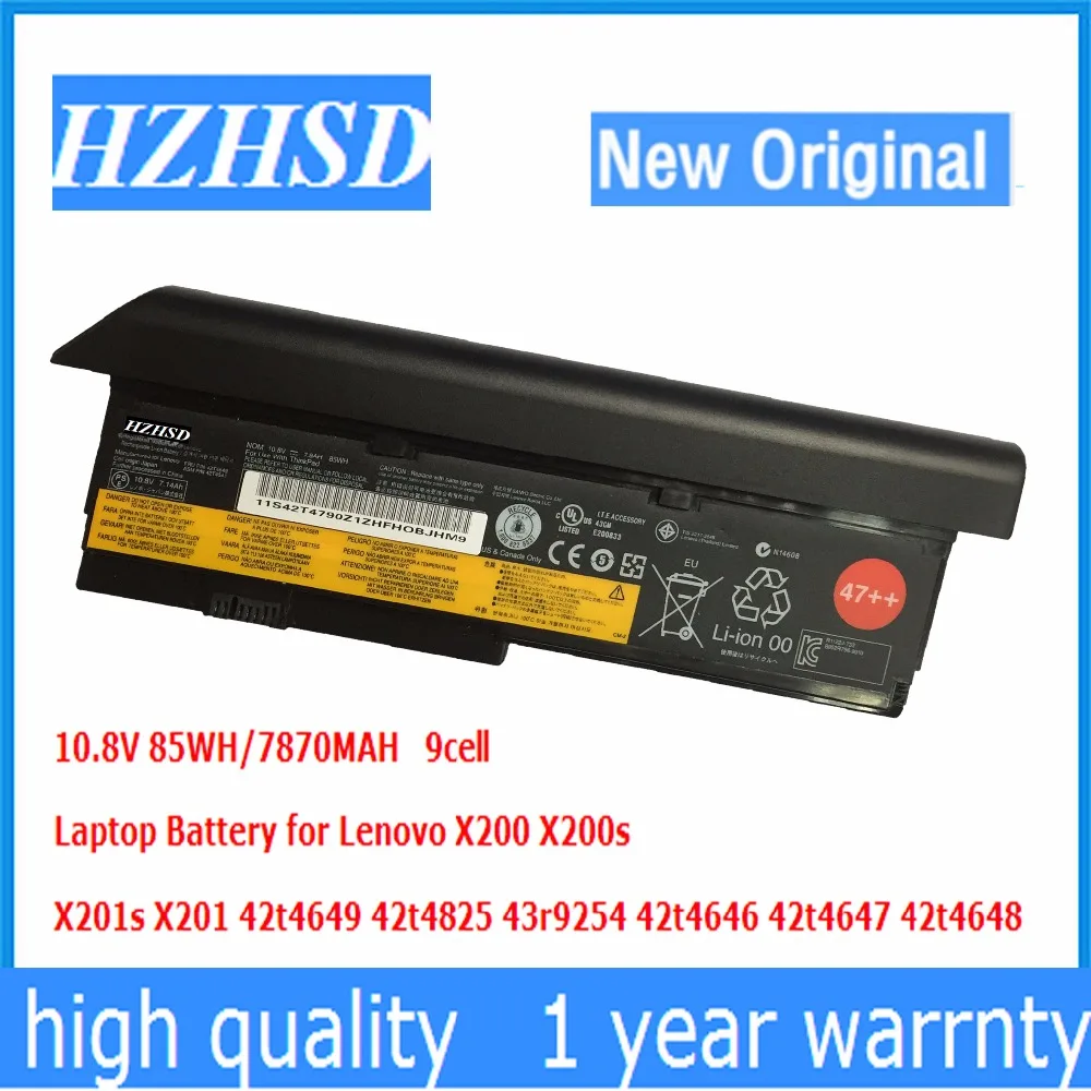 Оригинальный Новый аккумулятор для ноутбука X200 10 8 В 85 Вт/ч Lenovo X200s X201s X201 42t4825 42t4649
