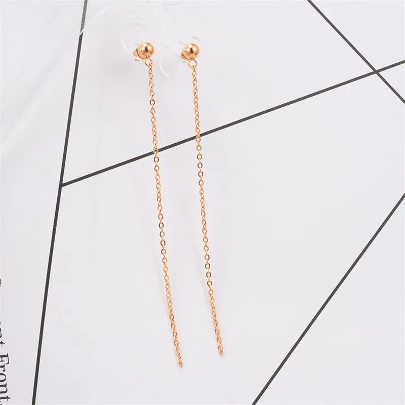 

Romantic Long Earrings Silver Color Small Ball Chains Earrings High Quality Earrings Fashion Jewelry For Women Best Gift